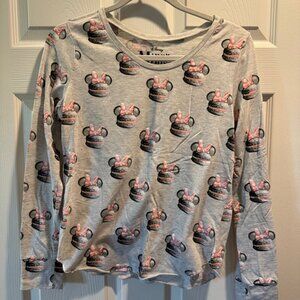 Minnie Mouse Macaron Long Sleeve Shirt Juniors Size L